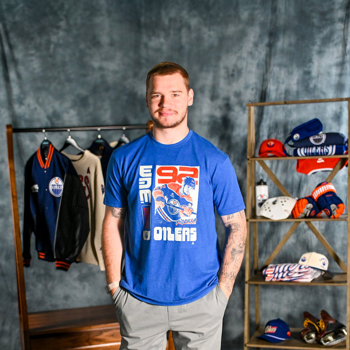 Vasily Podkolzin Edmonton Oilers "92" Blue T-Shirt