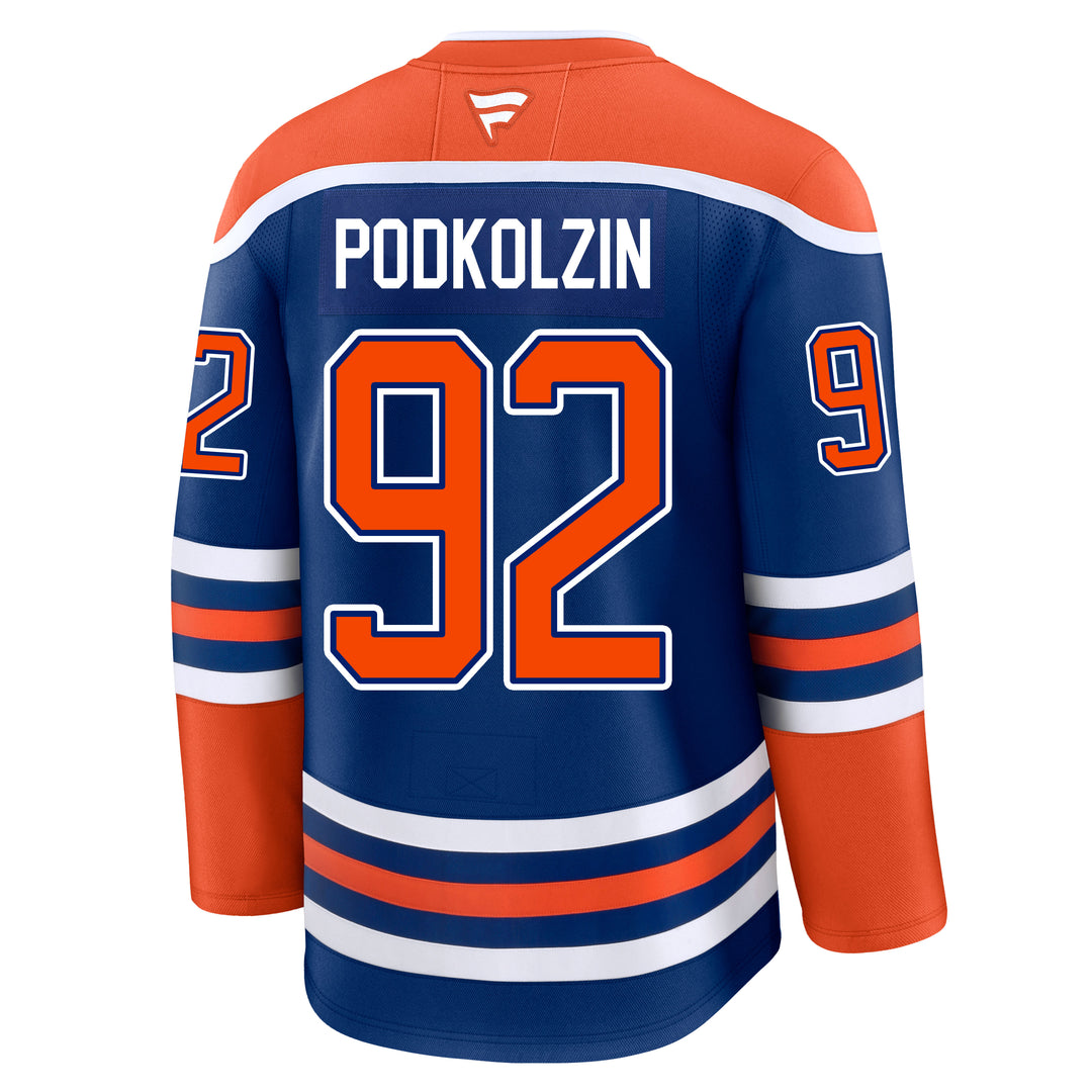 Vasily Podkolzin Edmonton Oilers Fanatics Premium Royal Blue Home Jersey