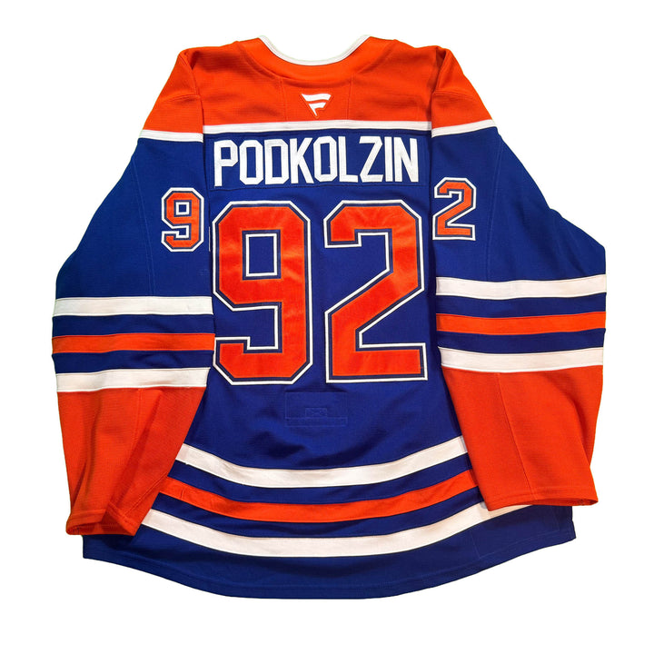 Vasily Podkolzin Edmonton Oilers Game Worn Jersey - 2025-26 Royal Blue Set #3 - D00519