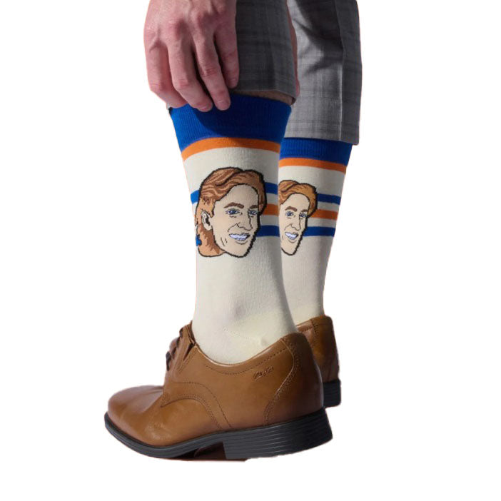 Wayne Gretzky Edmonton Oilers Cream Crew Socks