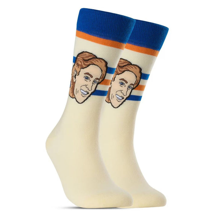 Wayne Gretzky Edmonton Oilers Cream Crew Socks
