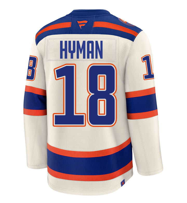 Zach Hyman Edmonton Oilers Fanatics Premium Cream Alternate Jersey