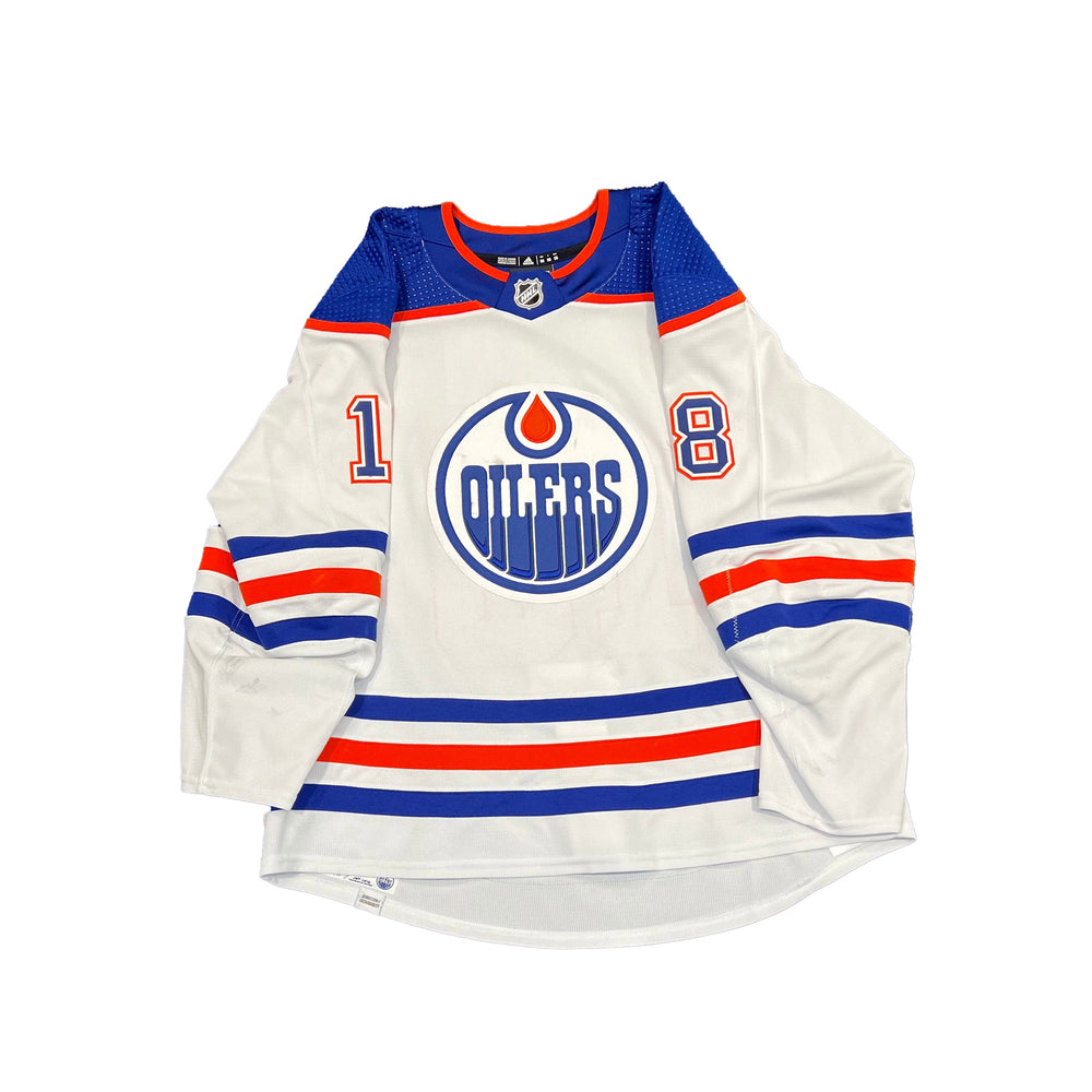 Fanatics Authentic Zach Hyman Navy Edmonton Oilers Autographed Adidas Alternate Authentic Jersey