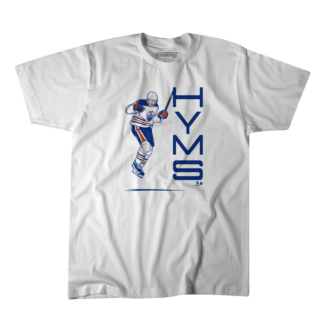 Zach Hyman Edmonton Oilers “HYMS” White T-Shirt