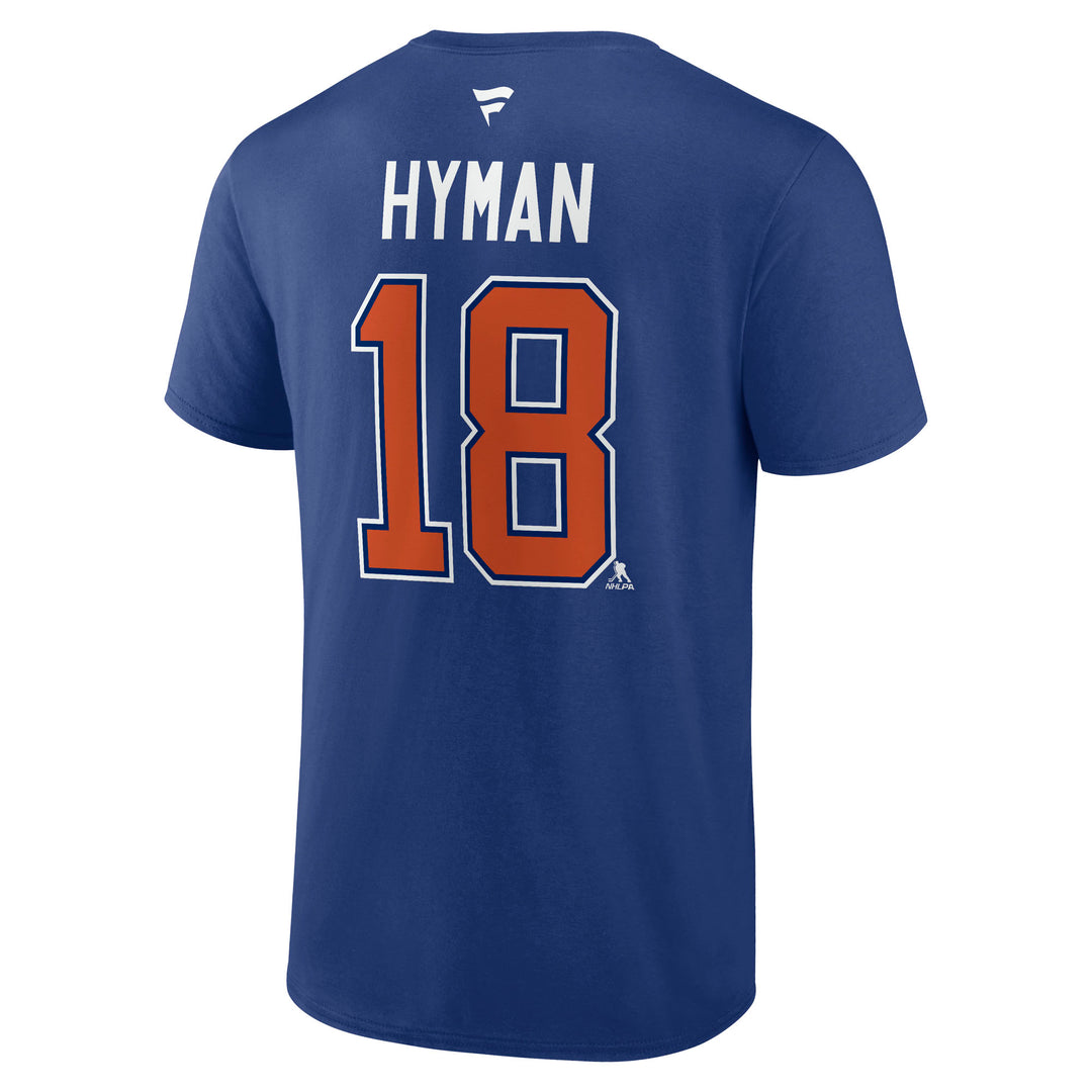 Zach Hyman Edmonton Oilers Name & Number Blue T-Shirt