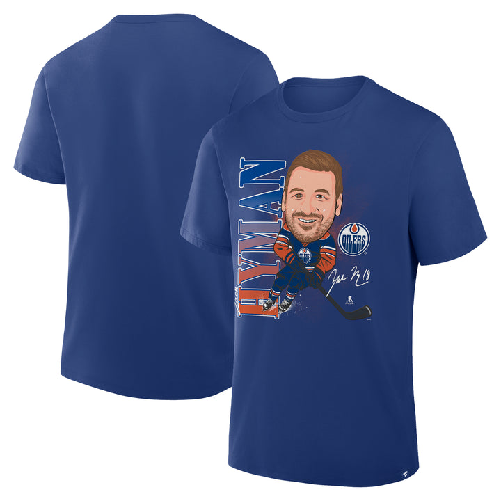 Zach Hyman Edmonton Oilers Fanatics Blue Player Action T-Shirt