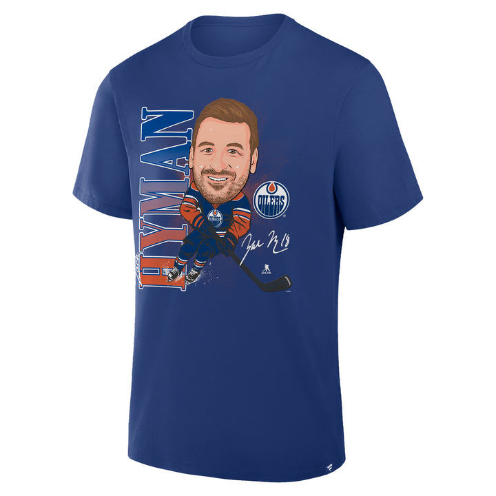 Zach Hyman Edmonton Oilers Fanatics Blue Player Action T-Shirt