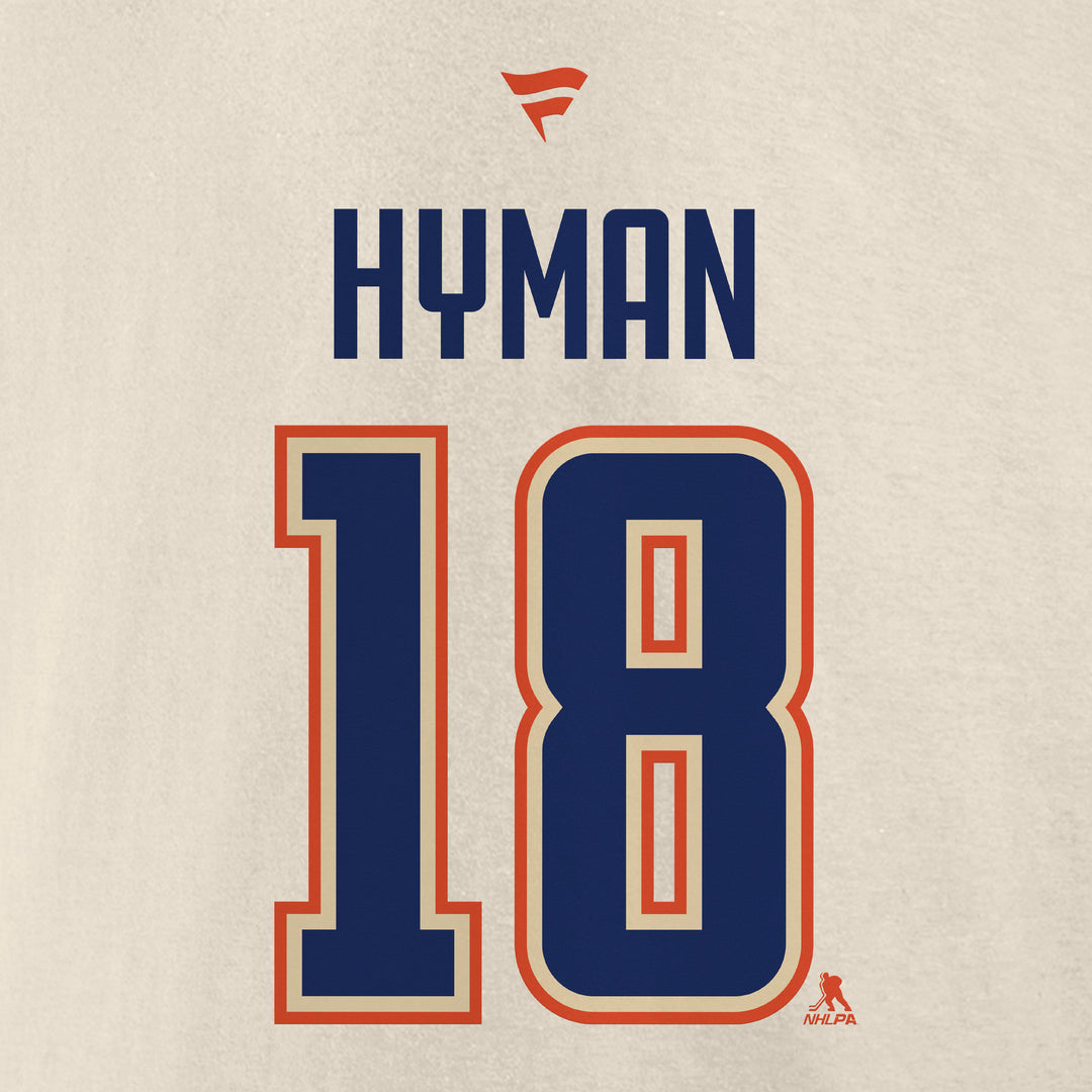 Zach Hyman Edmonton Oilers Fanatics Cream Alternate Logo Legacy Hoodie