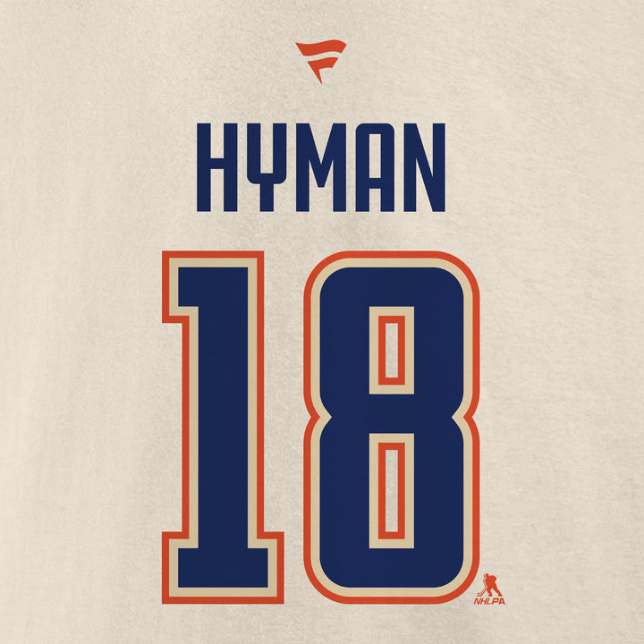 Zach Hyman Edmonton Oilers Fanatics Cream Alternate Logo Legacy Hoodie