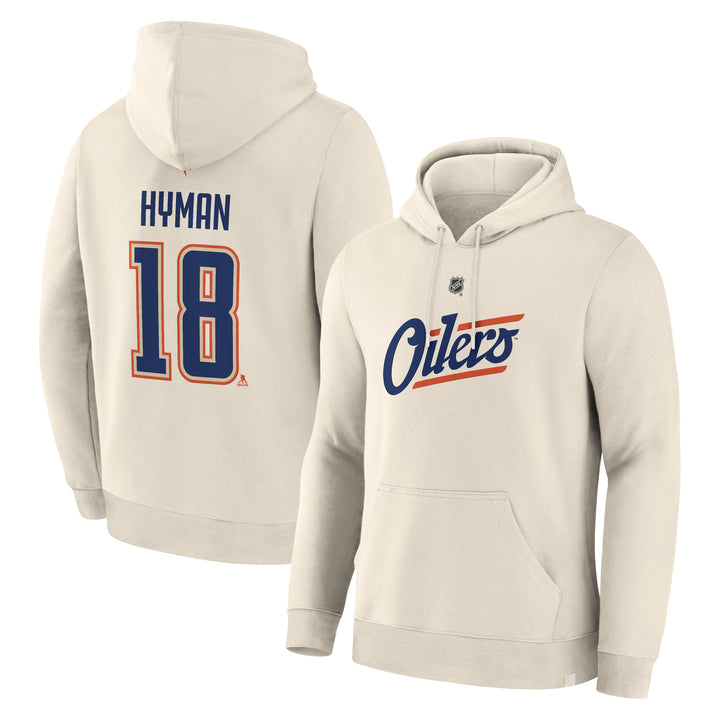 Zach Hyman Edmonton Oilers Fanatics Cream Alternate Logo Legacy Hoodie