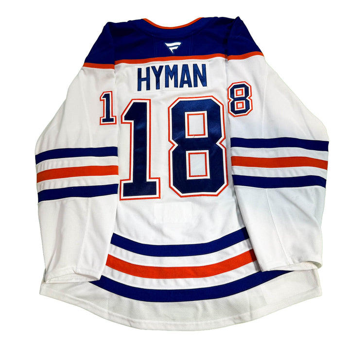 Zach Hyman Edmonton Oilers Game Worn Jersey - 2025-26 Playoffs White Set #1 - D00627