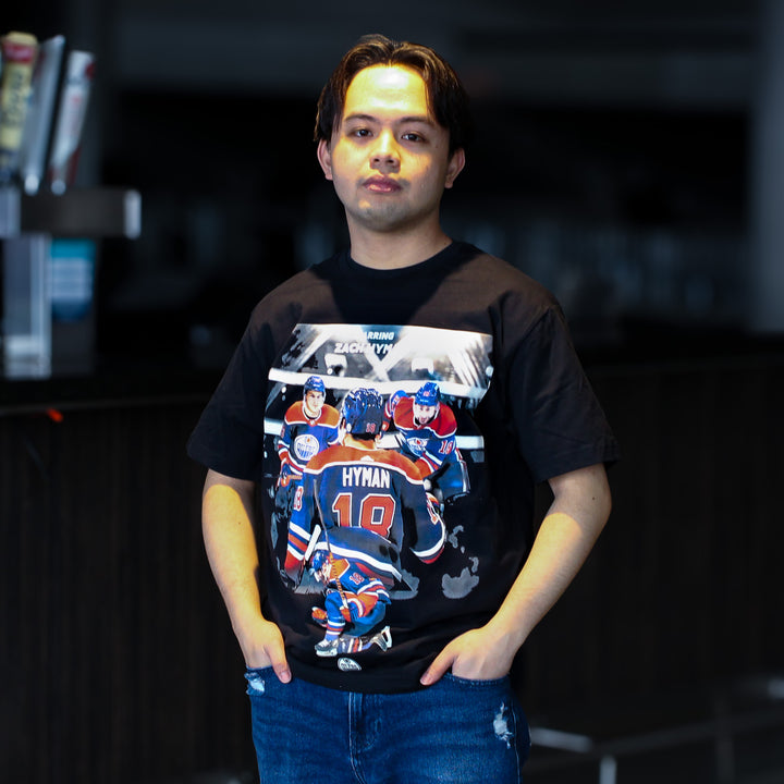 Zach Hyman Edmonton Oilers Mitchell & Ness "Starring" Black T-Shirt