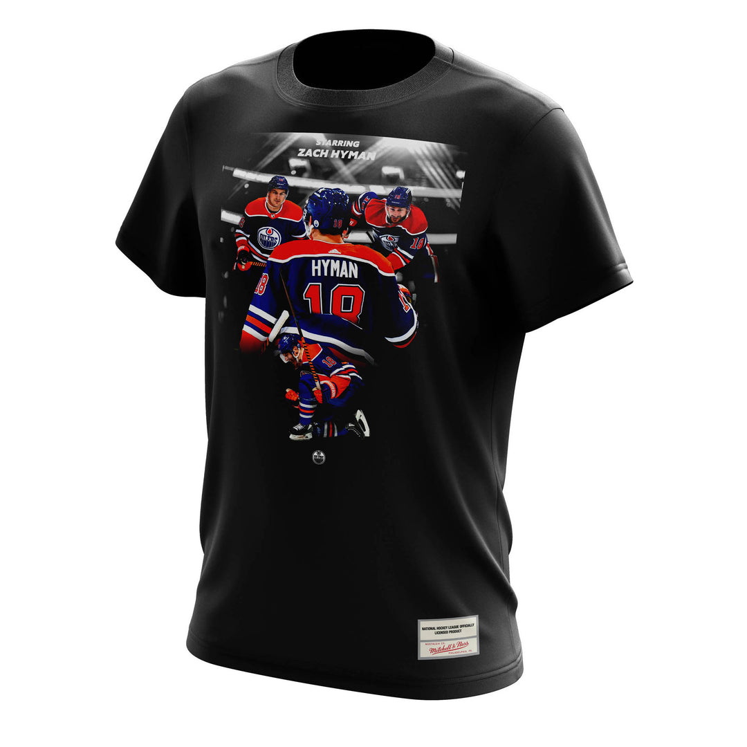 Zach Hyman Edmonton Oilers Mitchell & Ness "Starring" Black T-Shirt