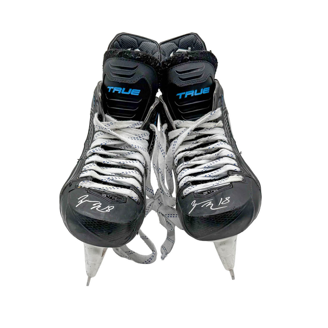 Zach Hyman Edmonton Oilers Signed Game Used 2025-26 TRUE BF10 Skates #26665