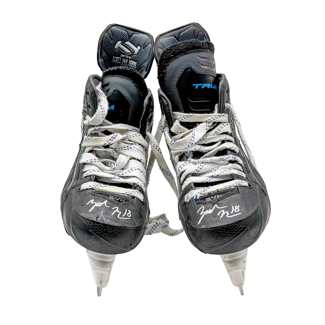 Zach Hyman Edmonton Oilers Signed Game Used 2022-23 TRUE BF10 Skates #26069