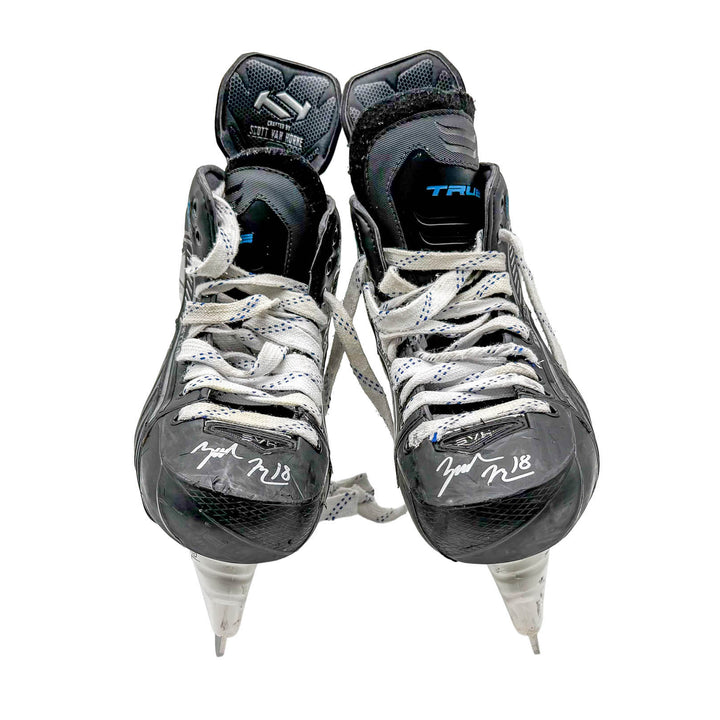 Zach Hyman Edmonton Oilers Signed Game Used 2022-23 TRUE BF10 Skates #26069