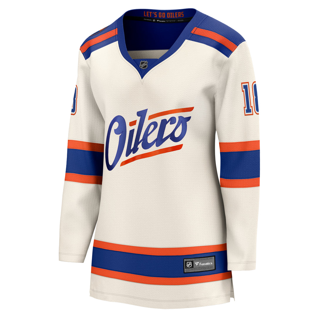 Zach Hyman Edmonton Oilers Women's Fanatics Breakaway Cream Alternate Jersey