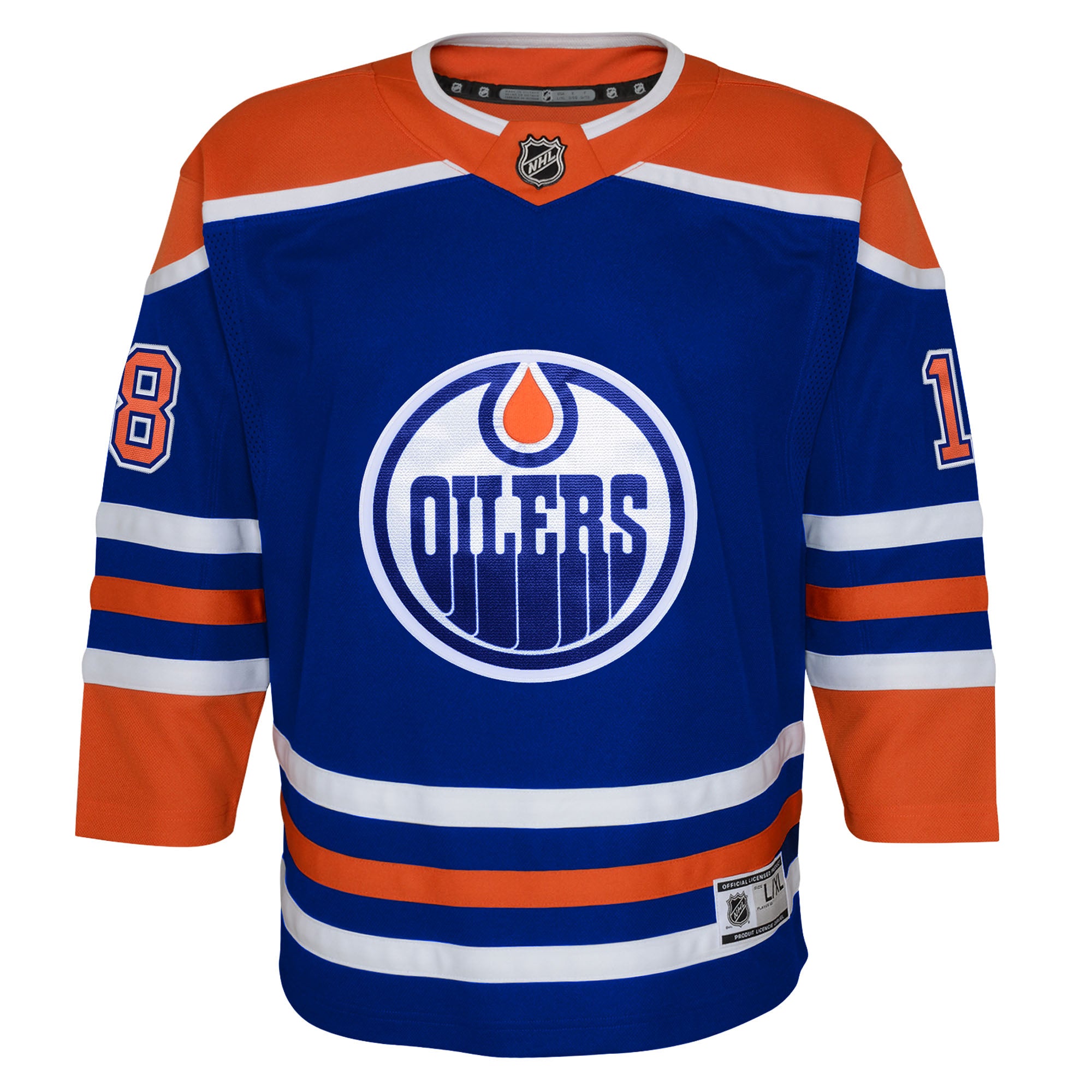 Zach Hyman Edmonton Oilers Youth Royal Blue Home Jersey – ICE
