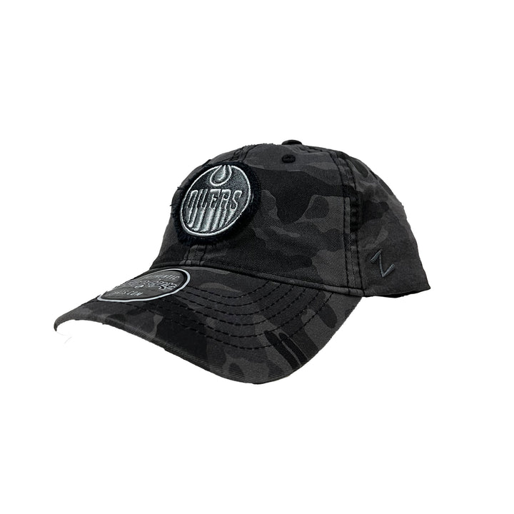 Edmonton Oilers Zephyr Camo Smoke City Adjustable Hat