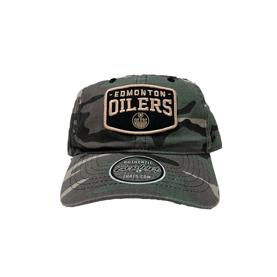 Edmonton Oilers Zephyr Camo Fort Rucker Adjustable Hat