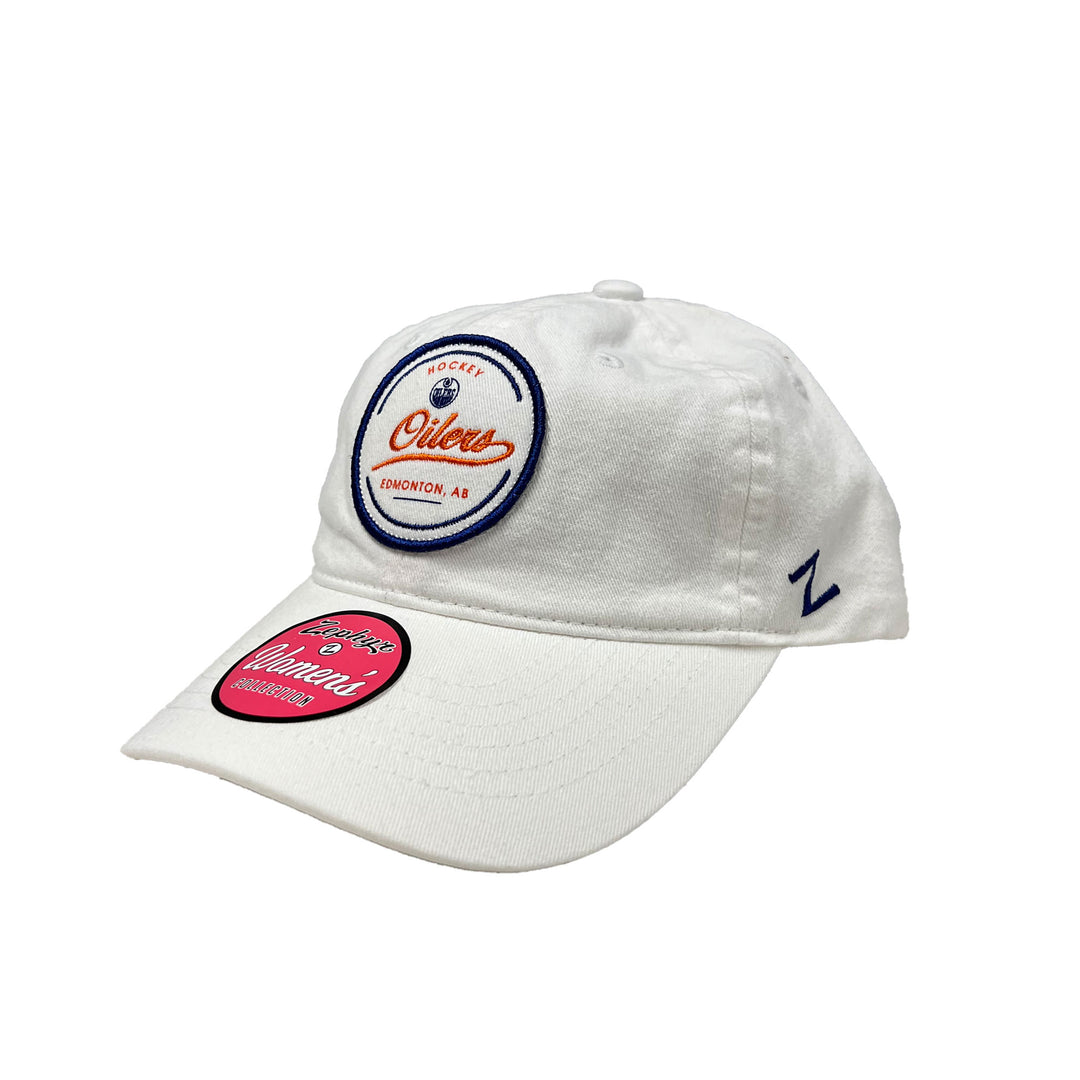 Edmonton Oilers Women's Zephyr White She Said Adjustable Hat