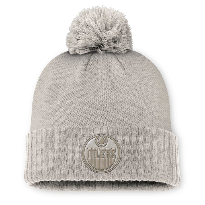 Edmonton Oilers 2024-25 Women's Fanatics Grey Authentic Pro Road Cuffed Toque