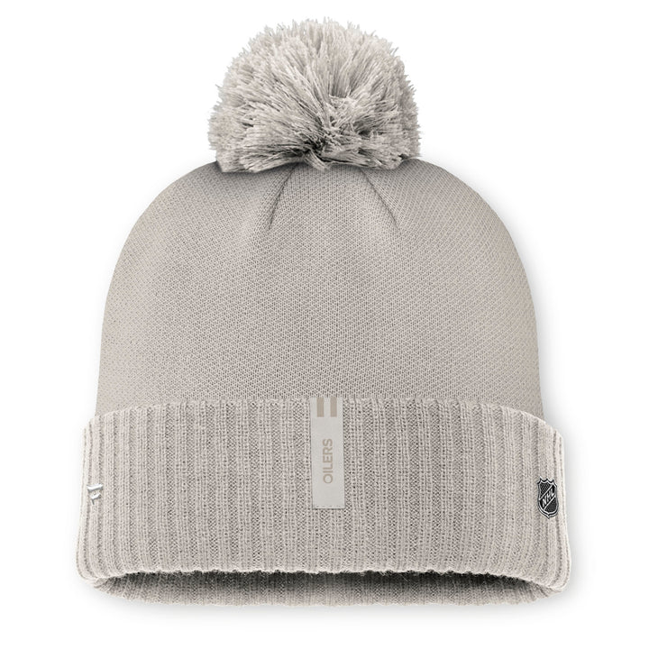 Edmonton Oilers 2024-25 Women's Fanatics Grey Authentic Pro Road Cuffed Toque