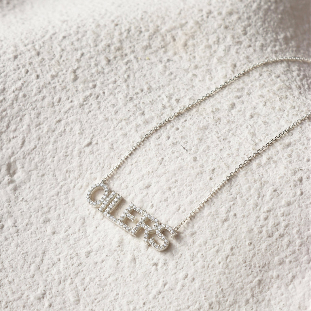 Edmonton Oilers So Pretty Cara Cotter Silver Pave Necklace