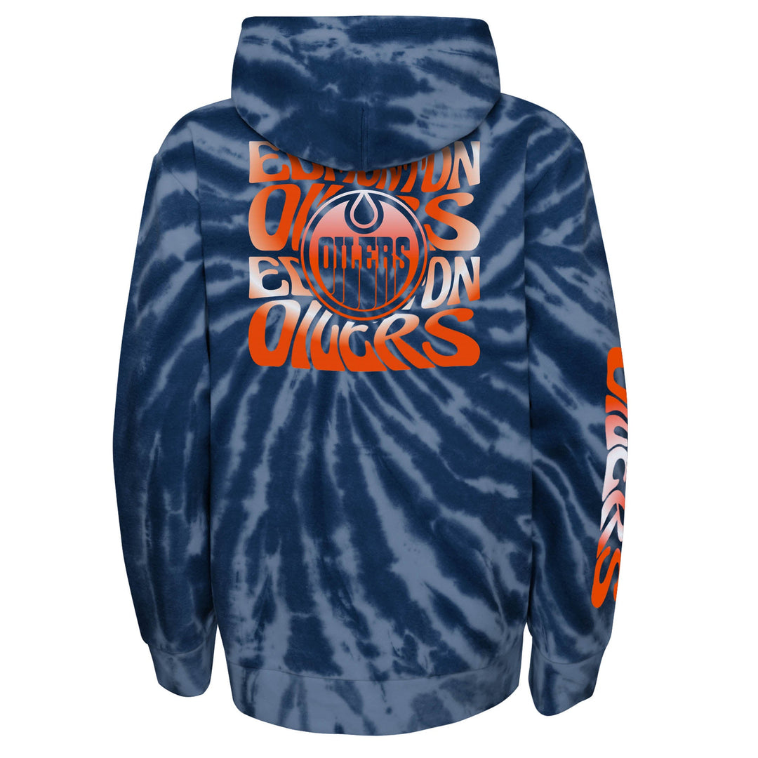 Edmonton Oilers Kids Outerstuff Santa Monica Navy Tie Dye Hoodie