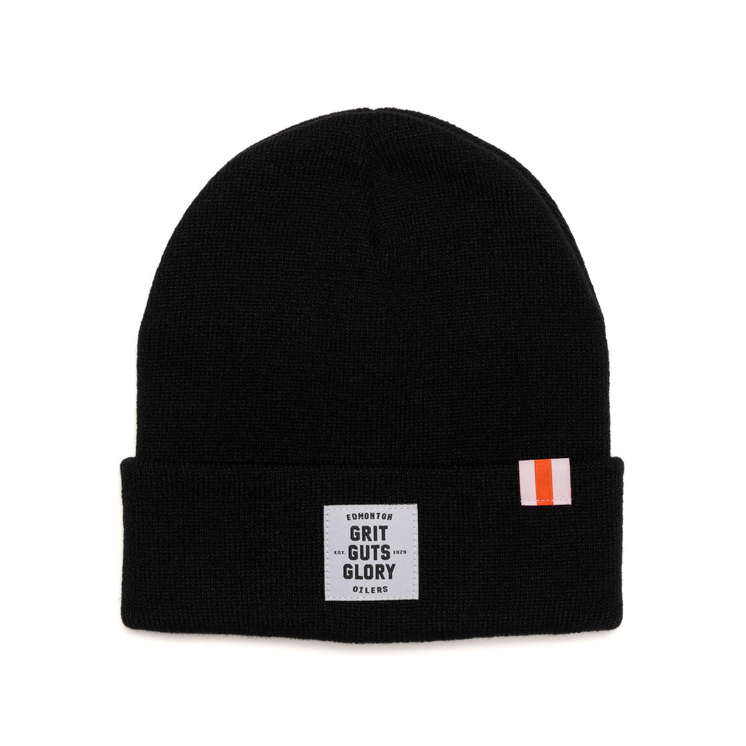 Edmonton Oilers Local Soft Goods Black "Grit Guts Glory" Toque