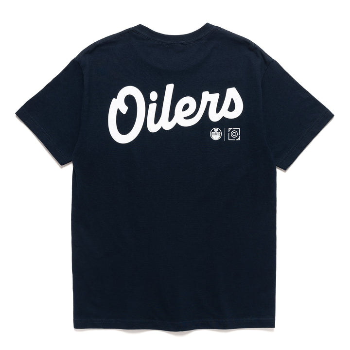 Edmonton Oilers Local Soft Goods Navy Vintage Script T-Shirt