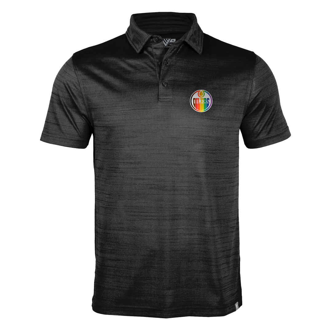 Edmonton Oilers Levelwear Pride Sway Charcoal Grey Polo