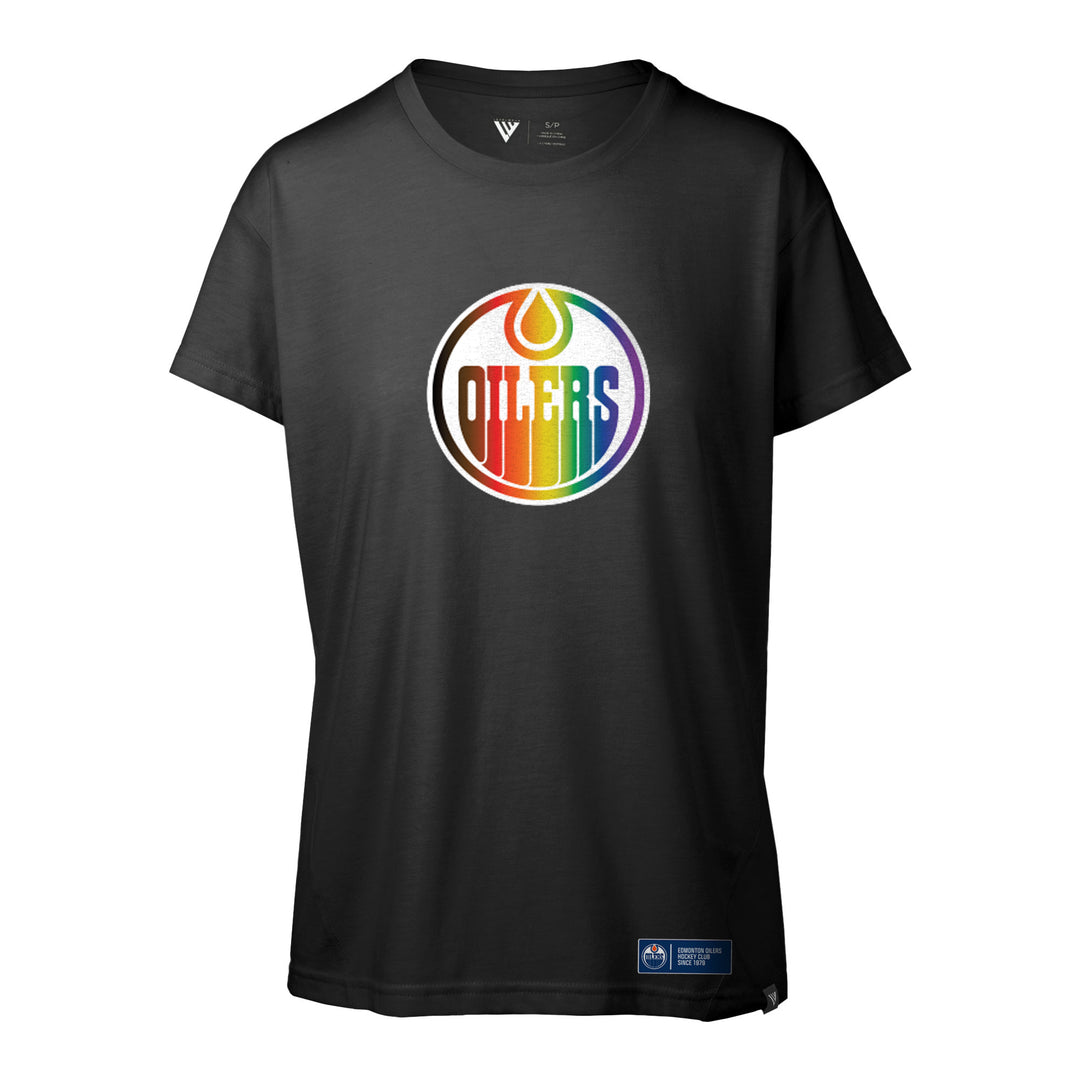 Edmonton Oilers Women's Pride Teagan Black T-Shirt