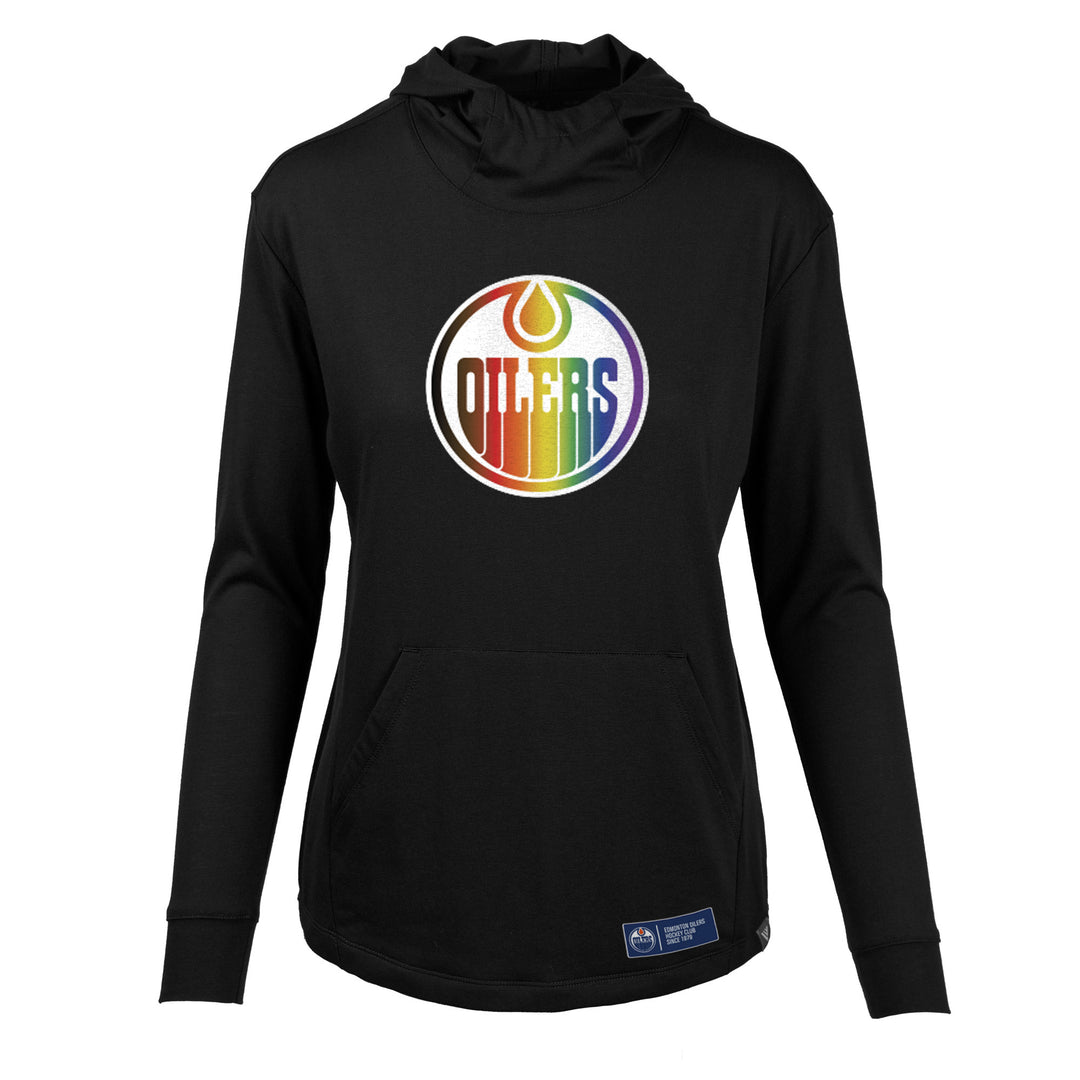 Edmonton Oilers Women's Pride Vivid Hooded Black Shirt