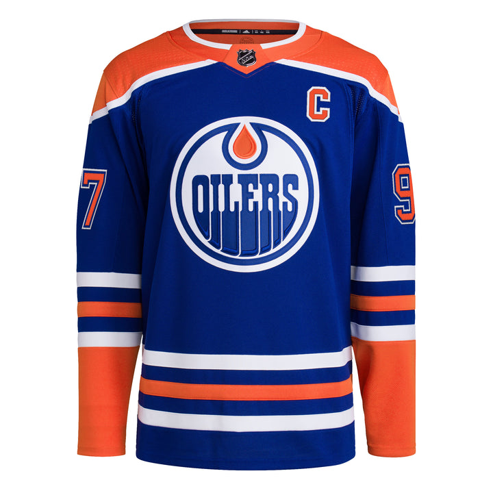 Connor McDavid Edmonton Oilers adidas Primegreen Authentic Royal Blue Home Jersey