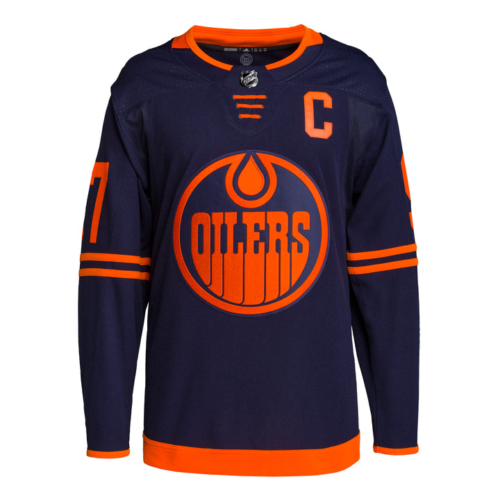 Connor McDavid Edmonton Oilers Primegreen Authentic Navy Alternate Jersey