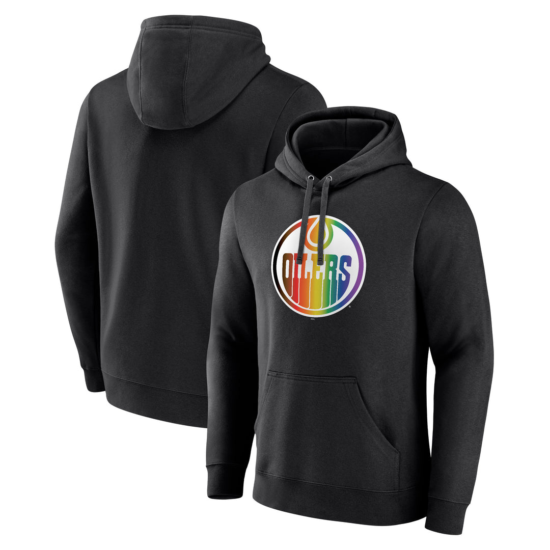 Edmonton Oilers Pride Black Pullover Hoodie
