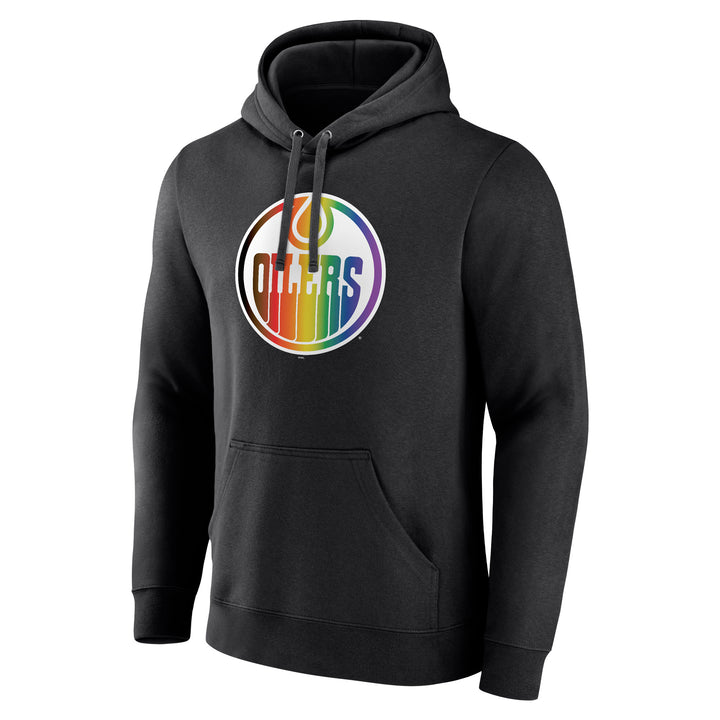 Edmonton Oilers Pride Black Pullover Hoodie