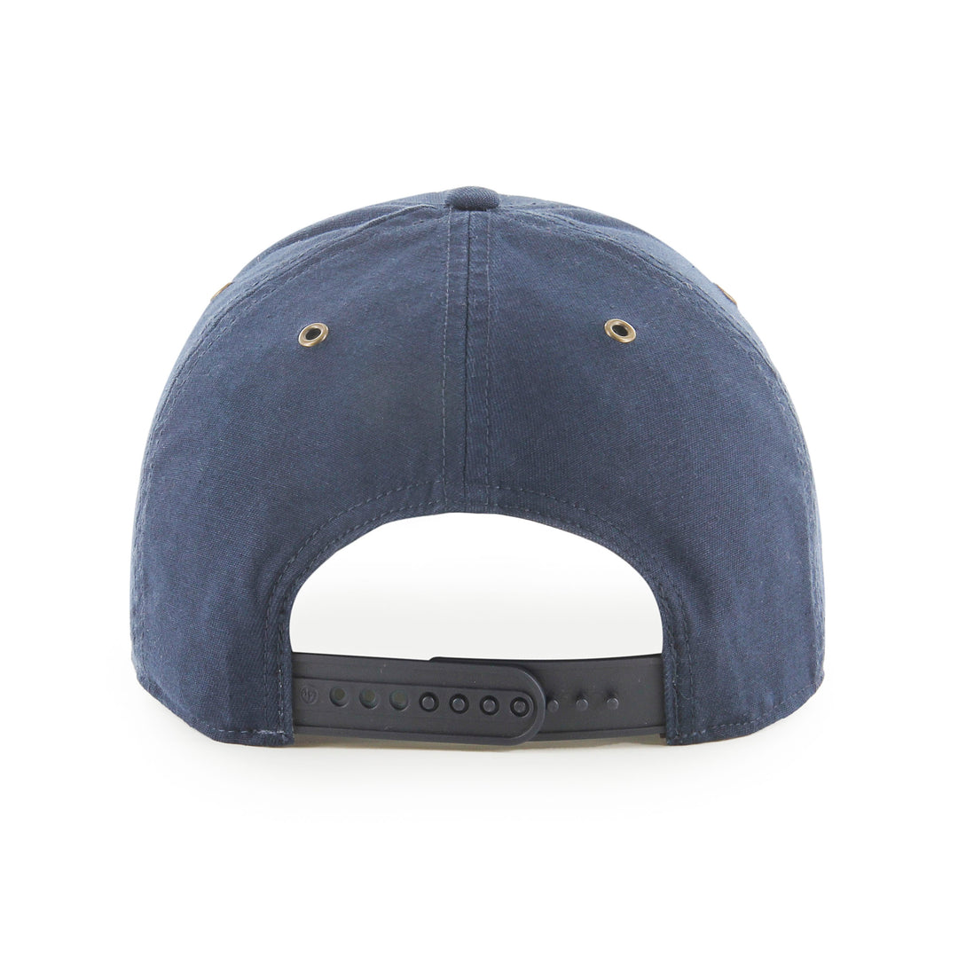 Edmonton Oilers Back Track Navy Midfield Snapback Hat