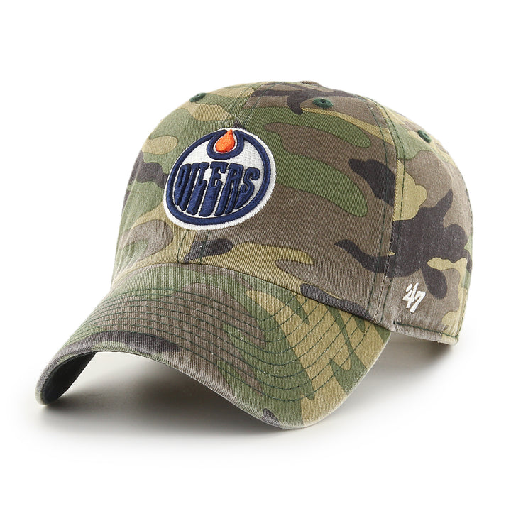 Edmonton Oilers '47 Camo Clean Up Adjustable Hat