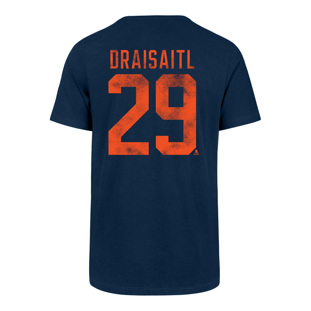 Leon Draisaitl Edmonton Oilers Fanatics Name & Number Navy T-Shirt
