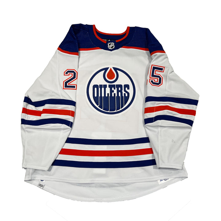 Darnell Nurse Edmonton Oilers Game Worn Jersey - 2022-23 White Set #1 - A00111