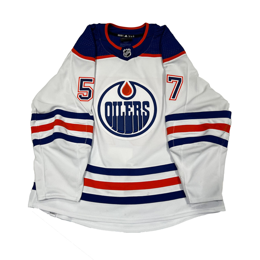 James Hamblin Edmonton Oilers Game Worn Jersey - 2022-23 White Set #1 - A00125