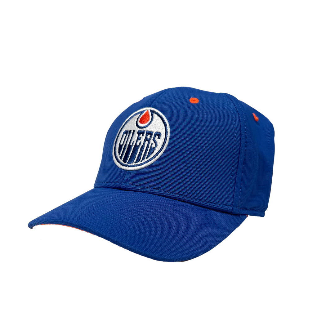 Edmonton Oilers American Needle Blue Royal E Boss Flex Hat