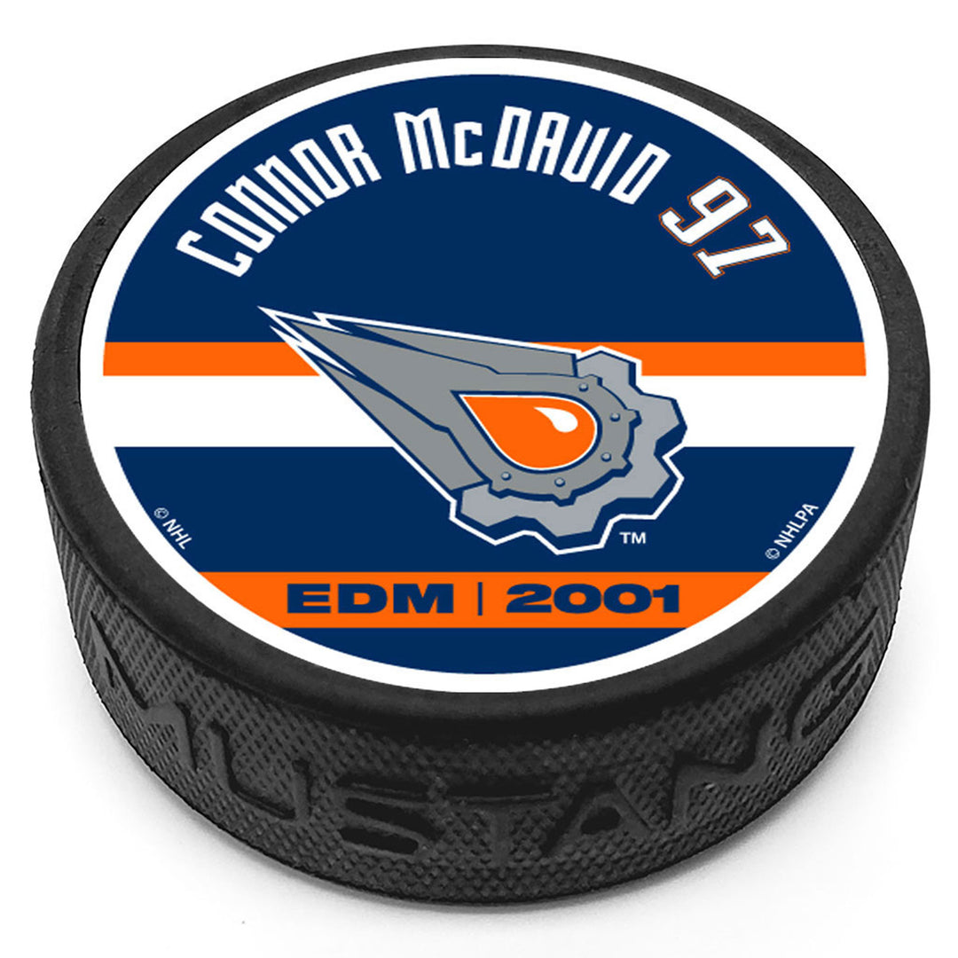 Connor McDavid Edmonton Oilers Reverse Retro Puck