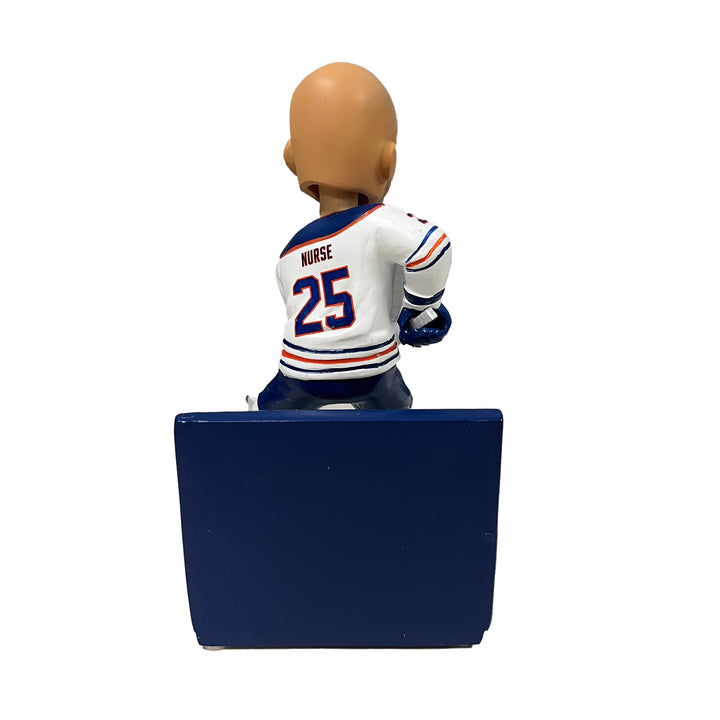 Darnell Nurse Edmonton Oilers White Jersey Bobblehead Figurine