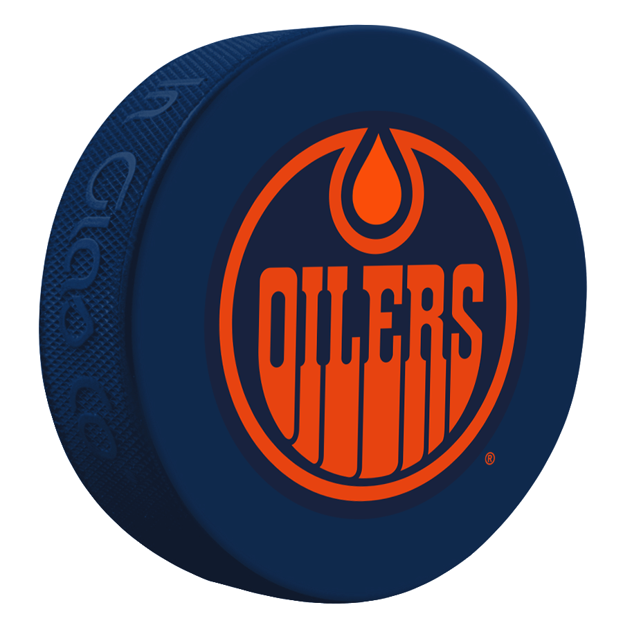 Edmonton Oilers Navy Basic Puck