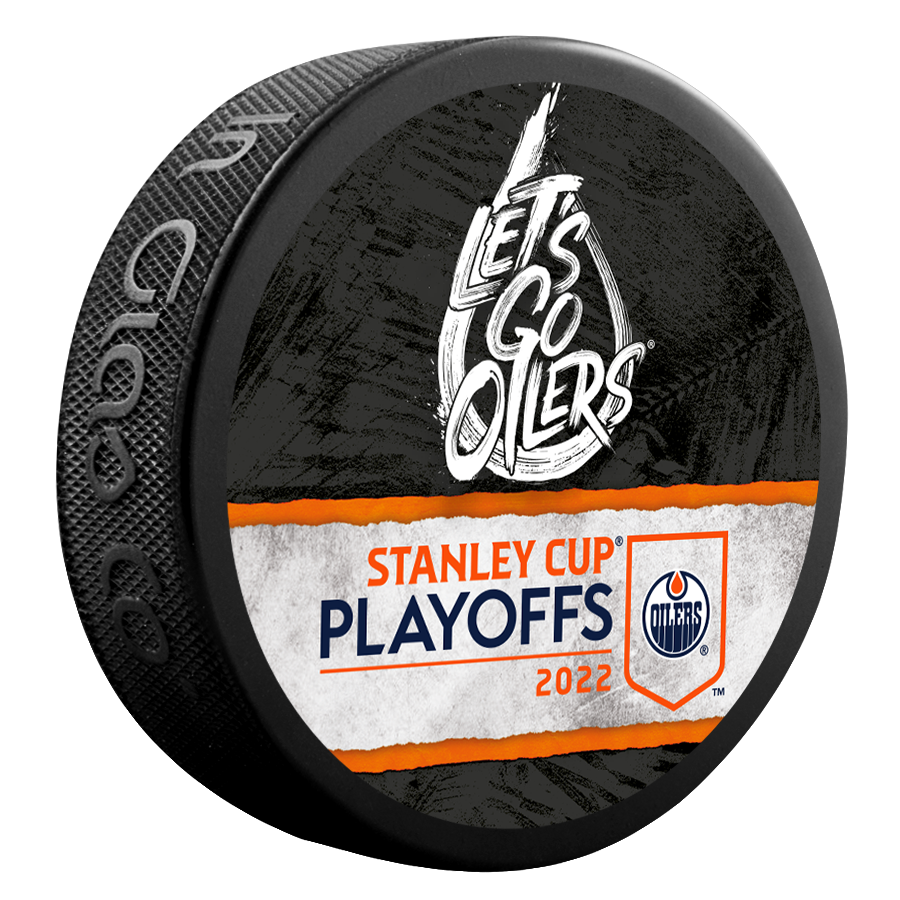 Edmonton Oilers 2022 Stanley Cup Playoffs "Lets Go Oilers" Black Puck