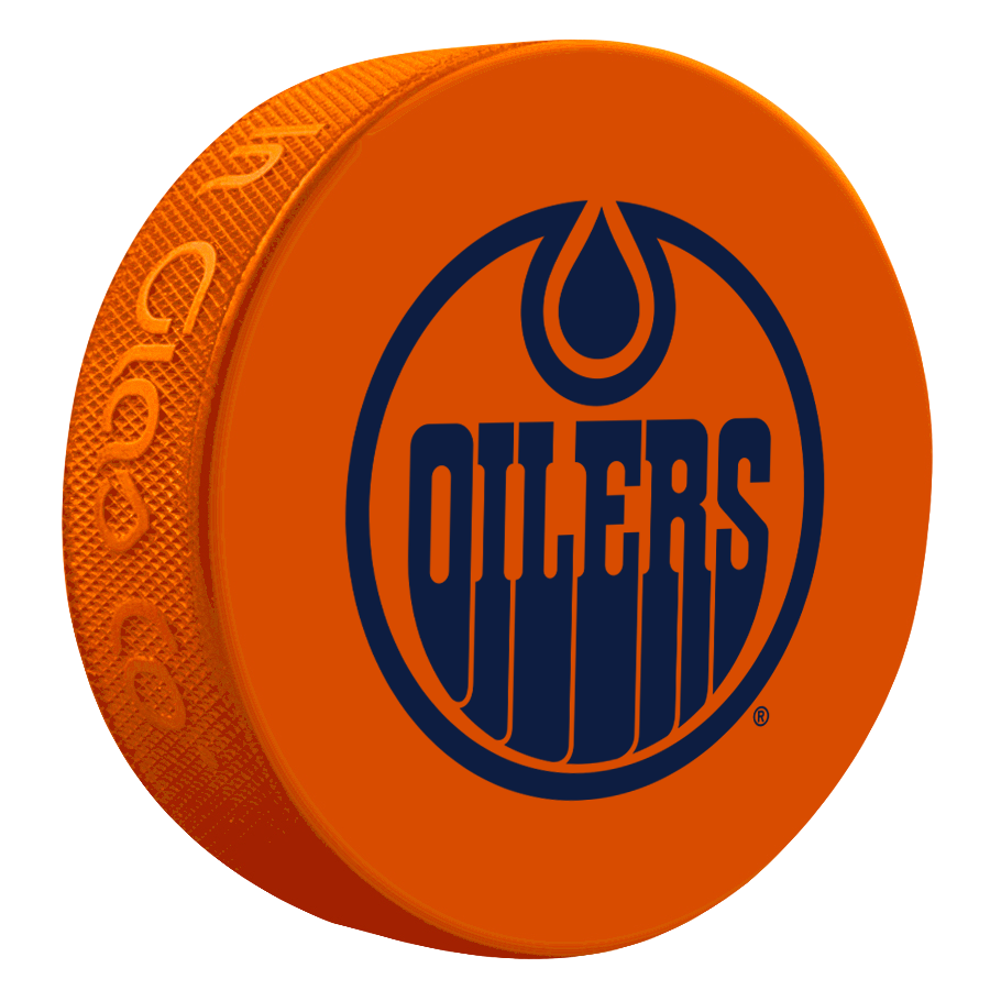 Edmonton Oilers Orange Basic Puck