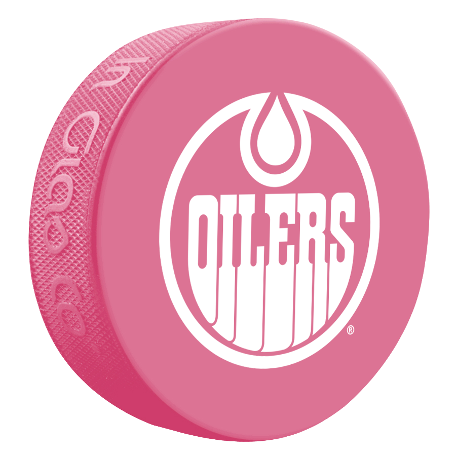 Edmonton Oilers Pink Basic Puck